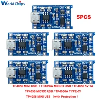 5pcs 5v 1a micro usb 18650 type c mini lithium battery charging board charger module protection dual functions tp4056 tp4056a