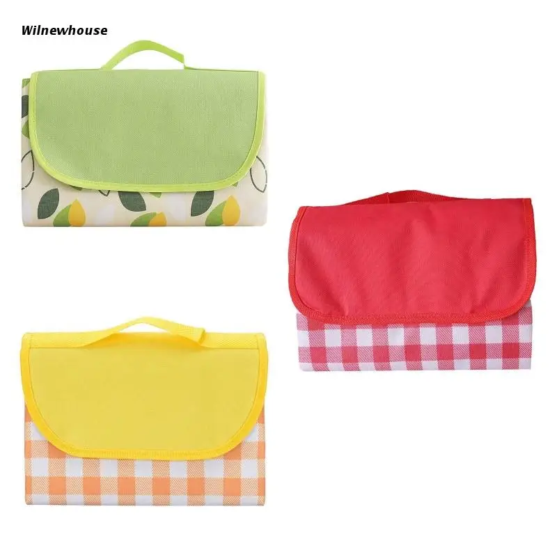 

F63A Checkered Picnic Blankets Beach, Outdoor, Camping on Grass Green Yellow Red Picnic & Outdoor Blanket Great Handy Mat