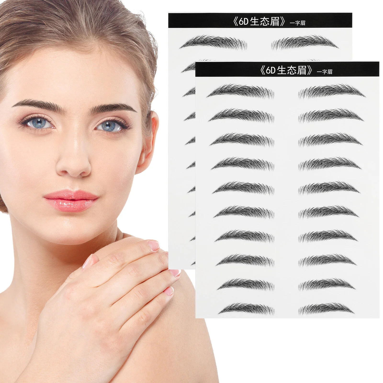 

20 Pairs Eyebrow Stickers Simulation Eyebrow Tattoos for Eyebrow Grooming Shaping