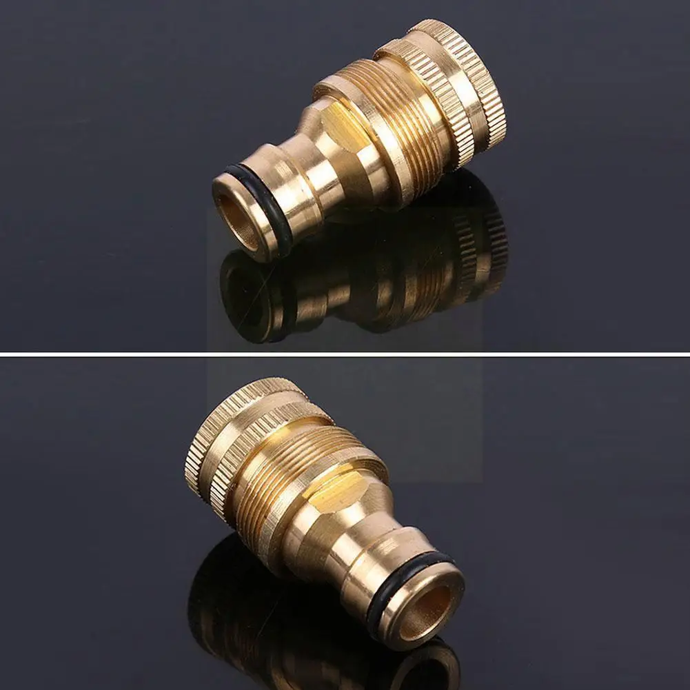 

1pcs Universal Brass 3/4" Thread Quick Connector Garden Faucet Garden Irrigation Adapter Joints Nozzle Connector Water Gun G9l7