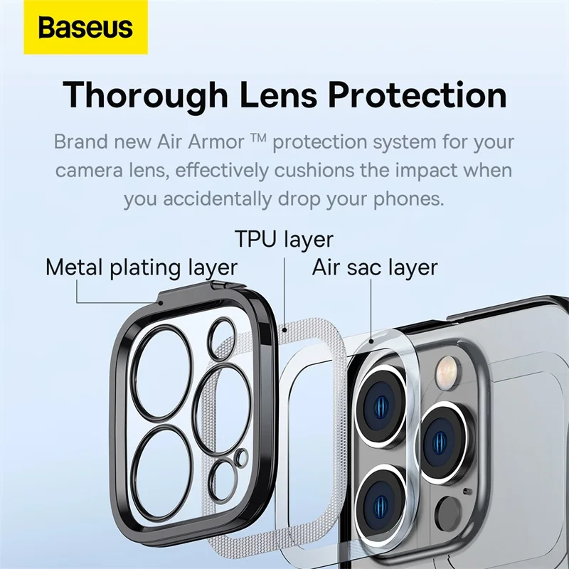 Baseus Magnetic Plating Case For iPhone 14 Pro Max 2022 New Protective Phone Case Transparent Shockproof Magnet Back Cover Funda