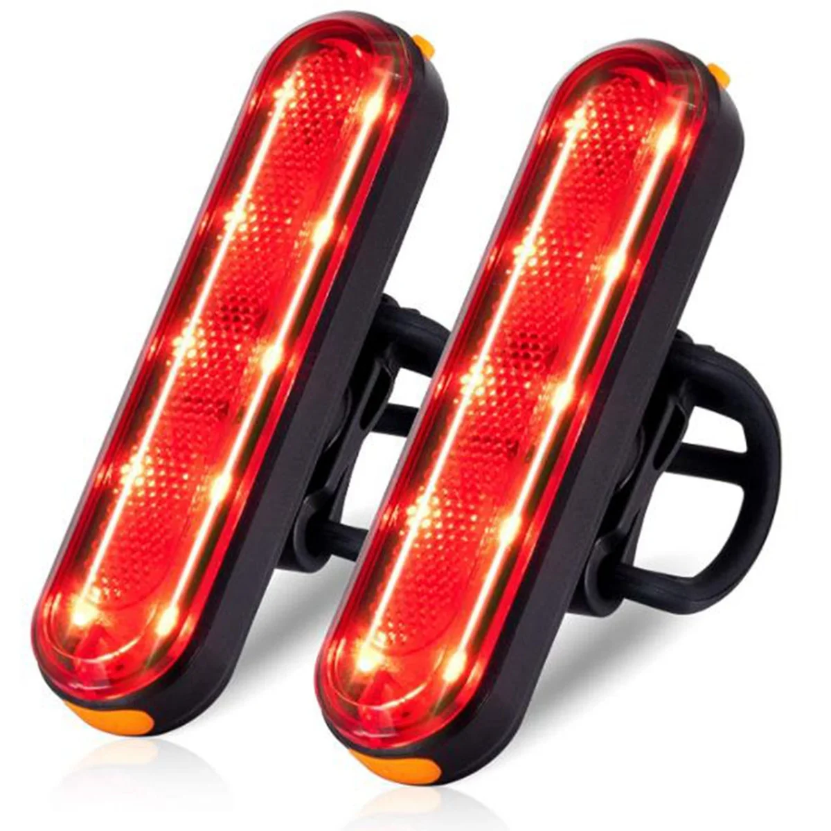 

Задний фонарь для велосипеда, перезаряжаемый от USB, 2 шт., супер яркий, 120 люмен, водонепроницаемый светодиодный фонасветильник, 7 режимов осве...