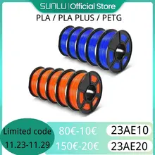 SUNLU 3D Printer Material PETG 1.75MM With Spool High Strength No Bubble 3D 10 Rolls/set Filament PETG Filament 10kg