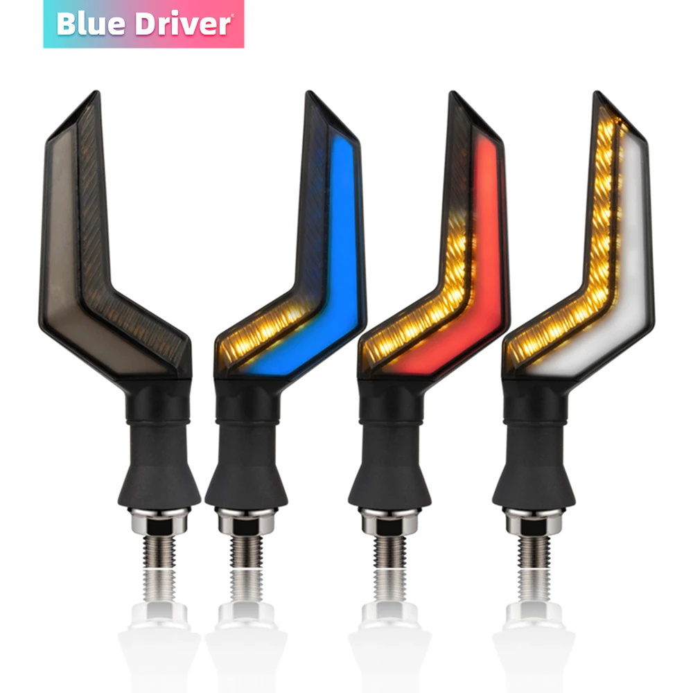 

2pcs Motorcycle Turn Sequential Signals LED Blinker Flowing Water Flashing Lights Tail Stop Indicators Turn Signal