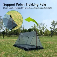any pole camping mosquito net tent with bottom single door outdoor camping rest tent keep insect away backpacking bed travel new