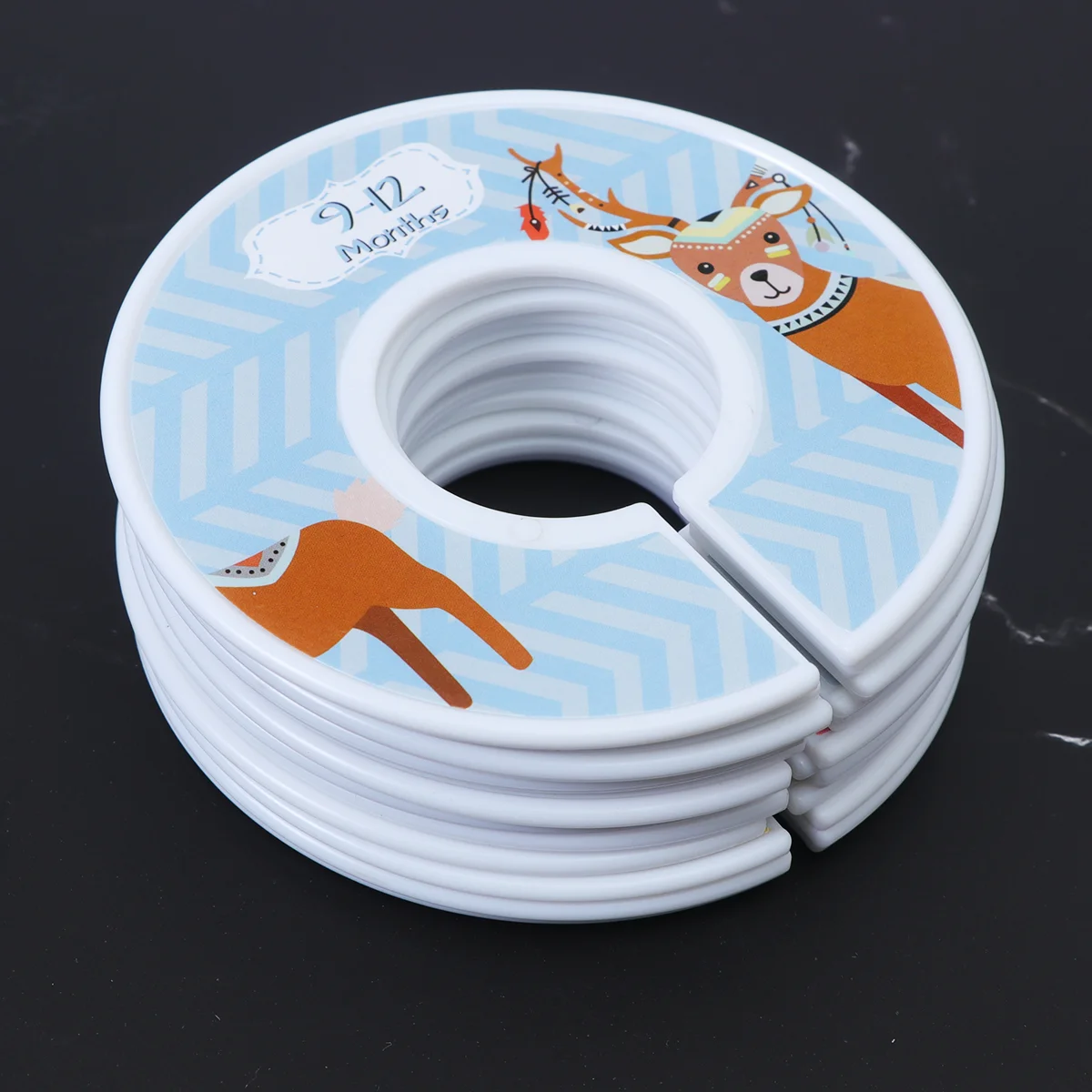 

12 pcs Retail Size Dividers Retail Size Rings Baby Closet Organizer Baby Hangers for Nursery Round Clothes Dividers