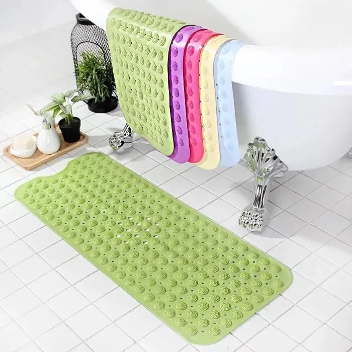 

Extra Long Bath Mat Massage PVC Shower Bathtub Mats Non Slip Suction Cup Bathroom Floor Mat for Kids/Elderly /Disabled