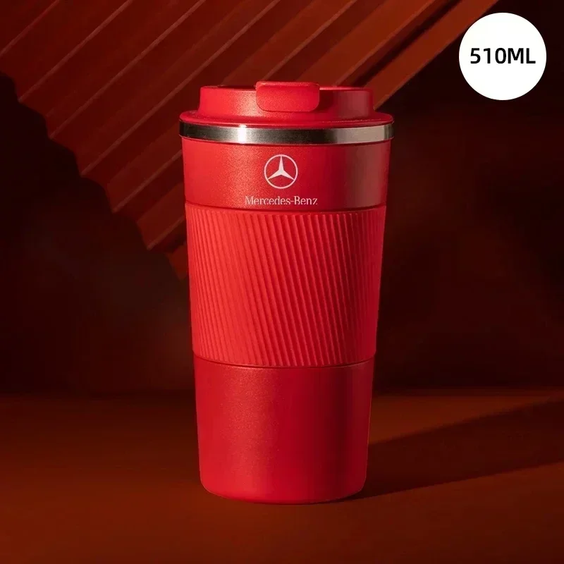 

510 мл кофейная чашка из нержавеющей стали для Mercedes-Benz A B C E S-Class W204 W205 W212 W213 W176 GLC CLA AMG W177 G63 GLA