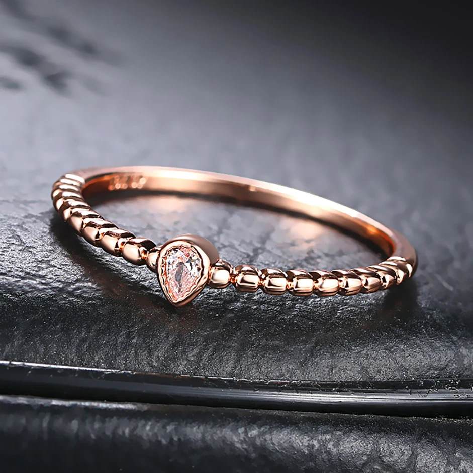 Модные простые тонкие кольца с кристаллами для женщин изящное кольцо AAA + CZ цвет