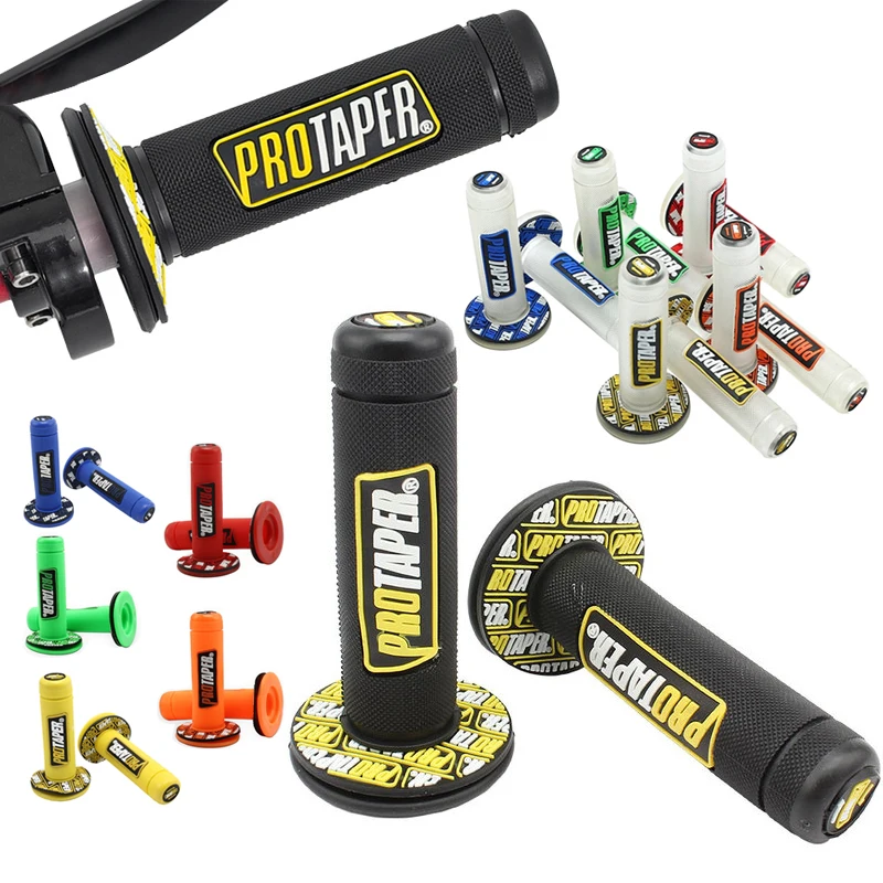 

7/8" 22mm Handle Grips Pro taper Motorcycle Grips Protaper Dirt Pit Bike Motocross Handlebar Rubber Gel Hand Grip Brake Hands