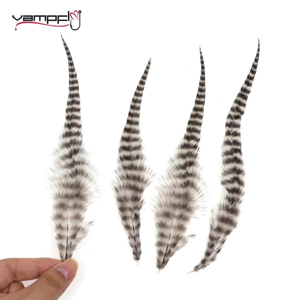 

Vampfly Fly Tying Feathers Material Grizzly Saddle Hackle For Wooly Buggers Baitfish Streamers Fishing Lure Bait Fishing Tackle