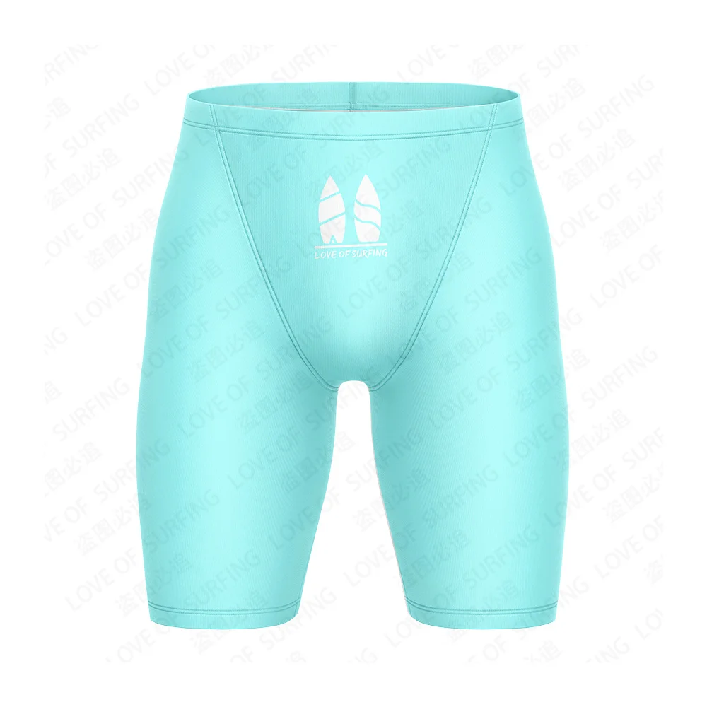 LOVE OF SURFING 2023 Summer New Men's Flat Corner Swimsuit Water Sports Tight Surfing Shorts Swimming