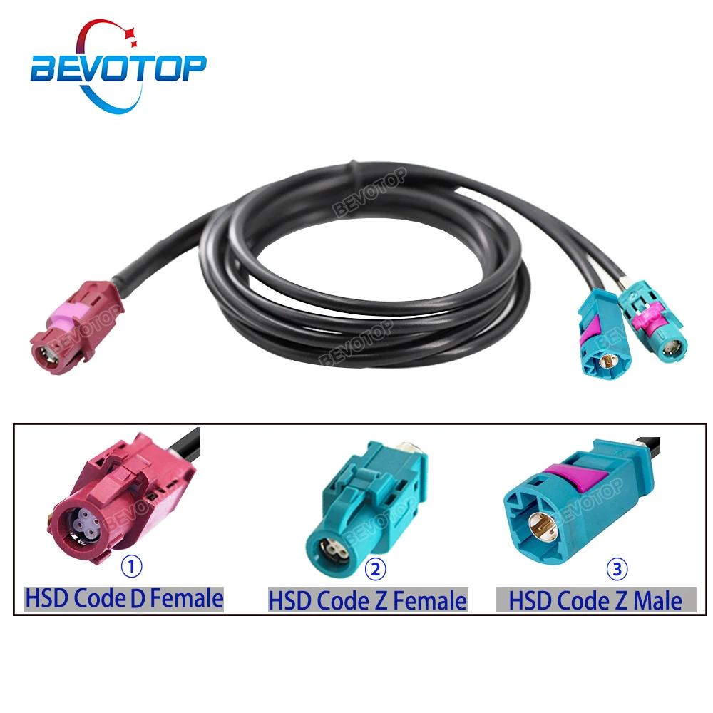 Разветвитель Y типа 1–2 HSD LVDS Кабель 4-контактный код D мама к коду Z и папа Жгут