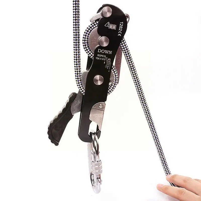 

Stop Descender Self-braking Climbing Rescue Rappel Belay For 10-12mm Device Rope N7q0 C4h4 S1a8