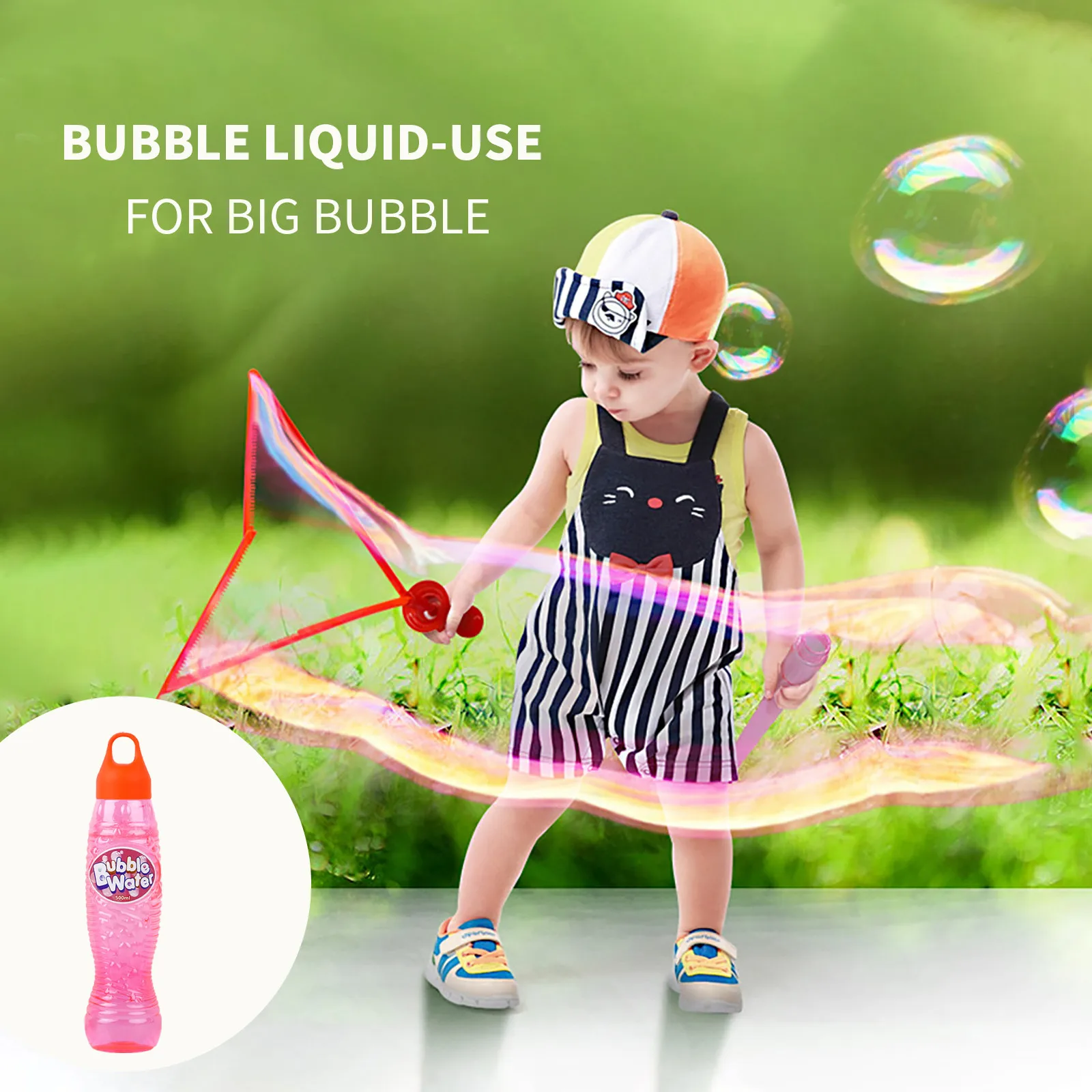 

Bottle (500ml)Easy Long Bubble Premium Lasting Solution Favorite Kids Bable Toy Bubble compatible with Machine for Parties