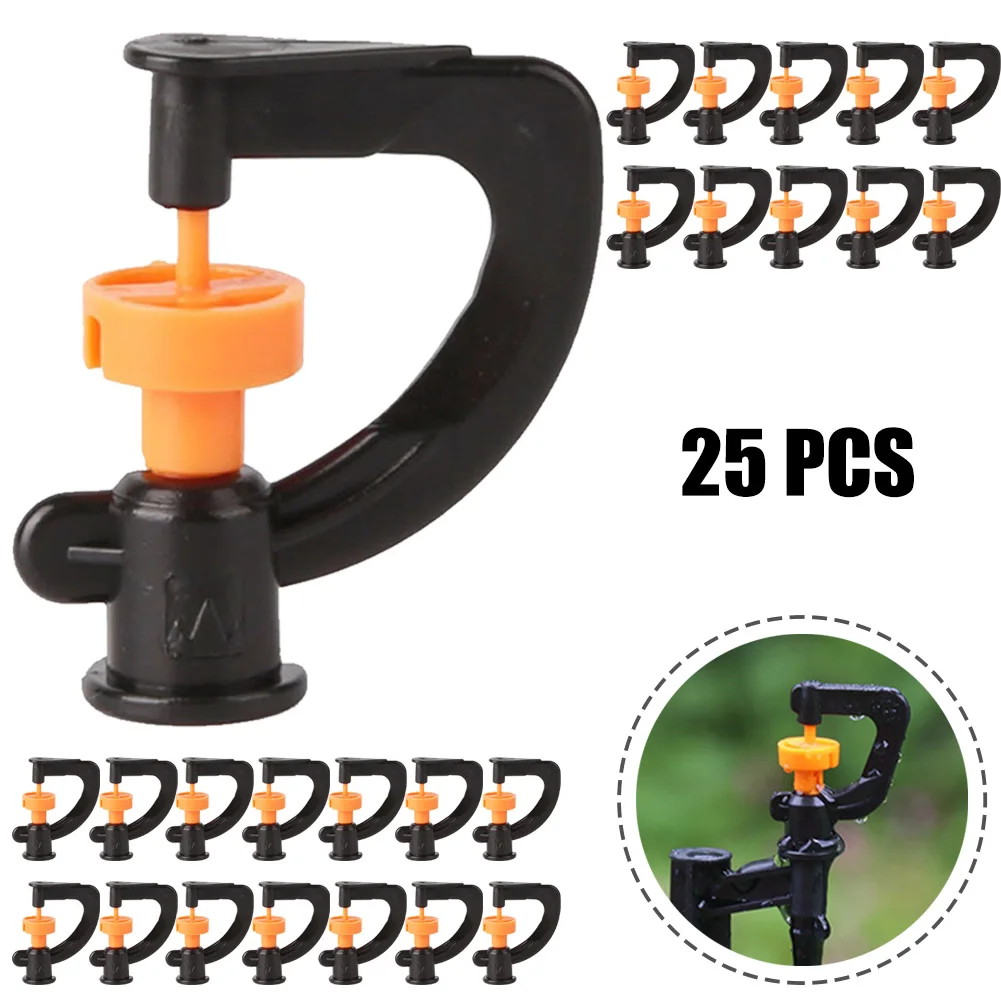 

25 Pcs G Type Nozzle Sprinklers 360 Degree Rotating Refraction Sprinklers Atomizing Nozzle Garden Irrigation Lawn Spray Head