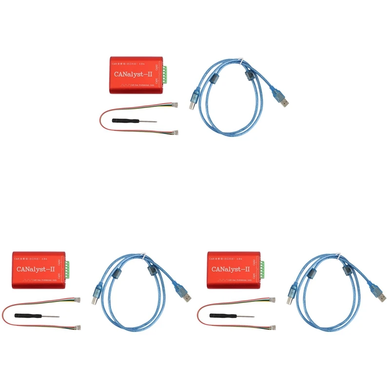 3X CAN Analyzer Canalyst-II USB-CAN Адаптер преобразователя CAN-шины совместимый с ZLG