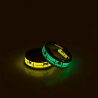 orange and blue luminous electrocardiogram couple rings european and american fashion people heartbeat jewelry wholesale jewelry