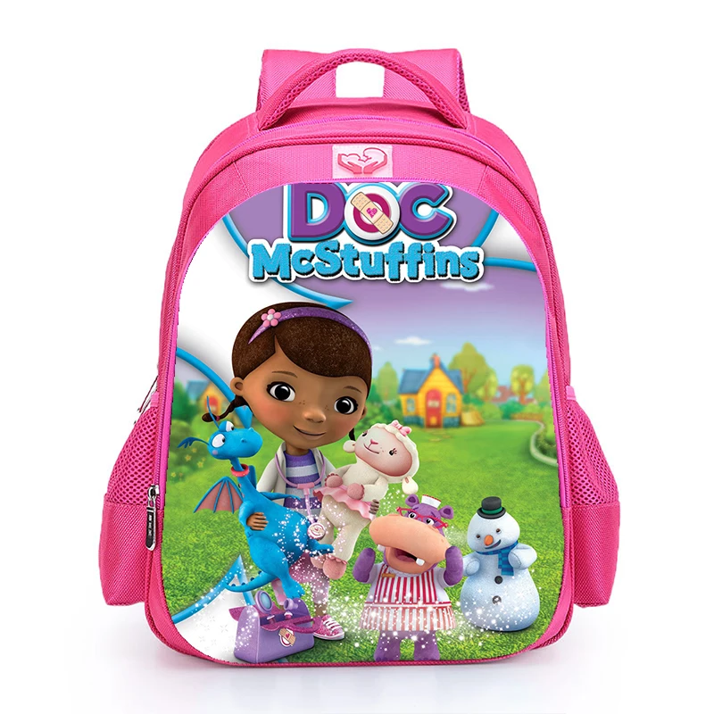 

16 Inch Doc McStuffins Children School Bags Orthopedic Backpack Kids School Girls Mochila Infantil Catoon Bags