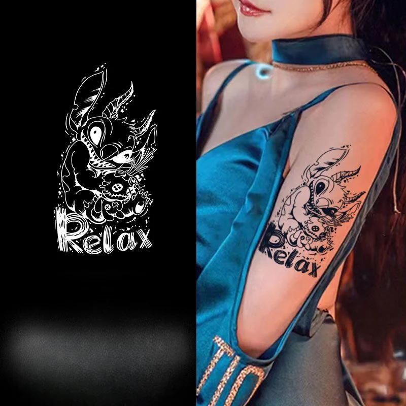 

1/2/6pcs Disney Lilo & Stitch Tattoo Sticker Stitch Cool Fun Waterproof Temporary Decors Anime Figures Brand for Women Men Kids