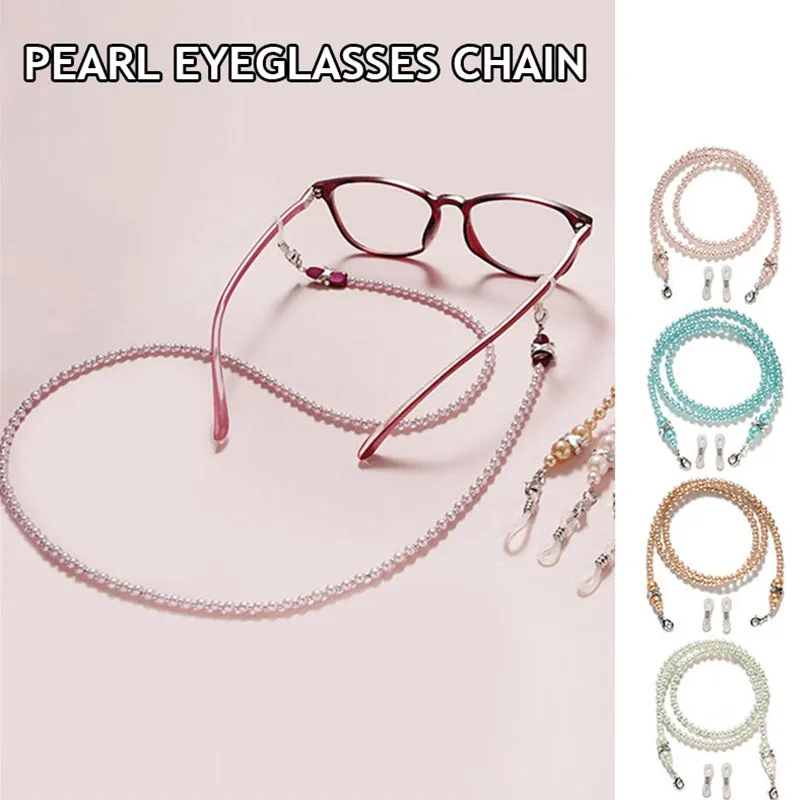 

Imitation Pearls Fashion Glasses Chain Wearing Neck Holding Sunglasses Cord Drawstring Cord Reading Glasses Holder Accessories