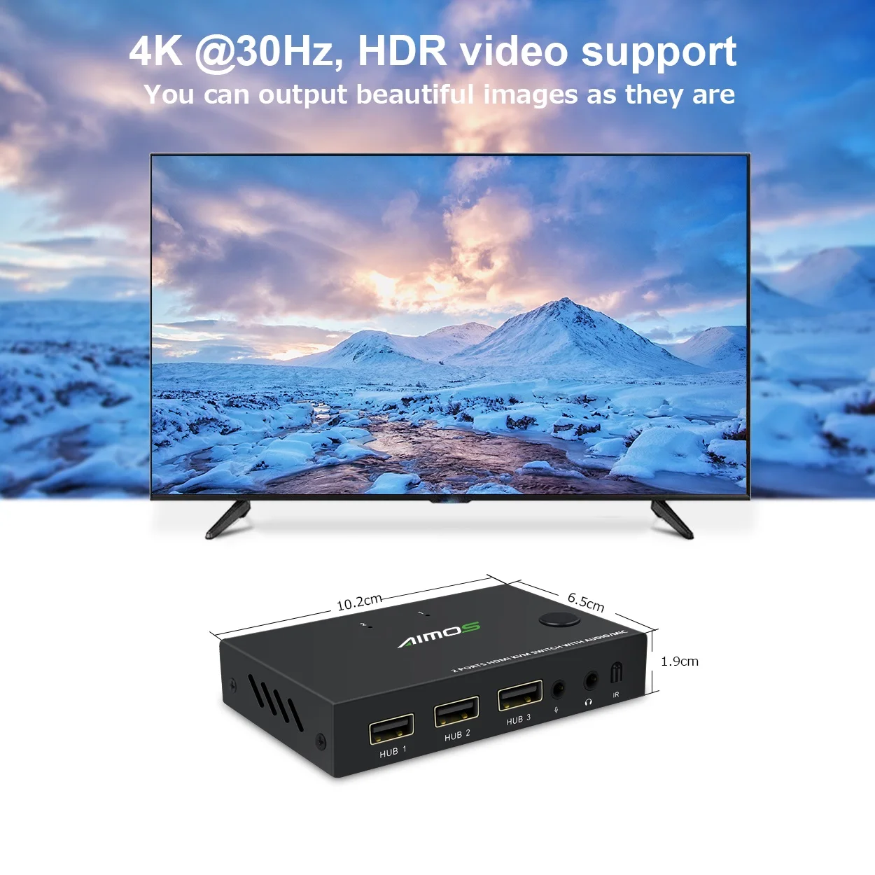 HDMI kvm-переключатель AM-KVM201-CM 2-в-1 HDMI/USB KVM-переключатель с поддержкой HD 2K * 4K 2 узлов