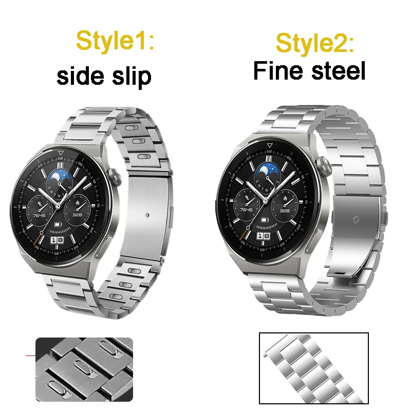 22mm Titanium Grey /Silver /Black Strap for Huawei GT3 46mm Stainless Steel Watchband for Huawei GT Runner GT2 pro Watch 3 /3Pro images - 6