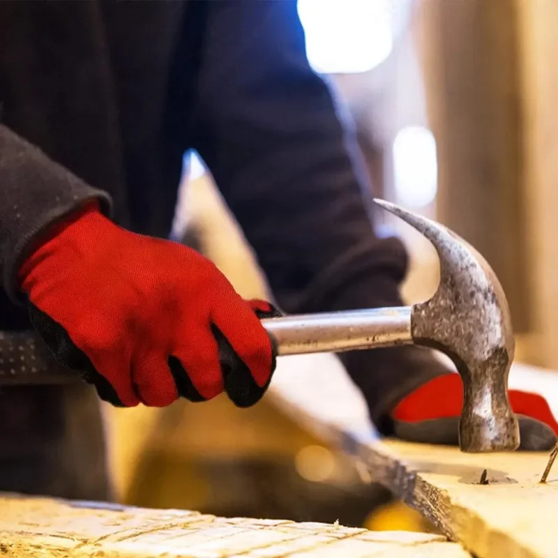 1 пара износостойкие Нескользящие защитные перчатки с нитриловым покрытием