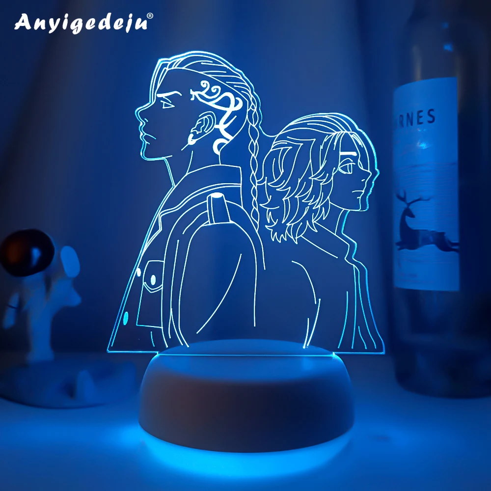 

Anime Tokyo Revengers Led Light for Kids Bedroom Decoration Nightlight Birthday Gift Room Decor 3d Lamp Manga Tokyo Revengers