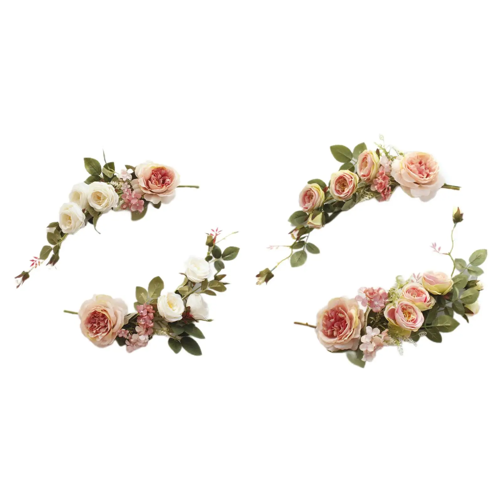 

Realistic Decorative Flower Swag Garland Wreath Decorative Swag Artificial Floral Swag for Table Home Front Door Garden Decor