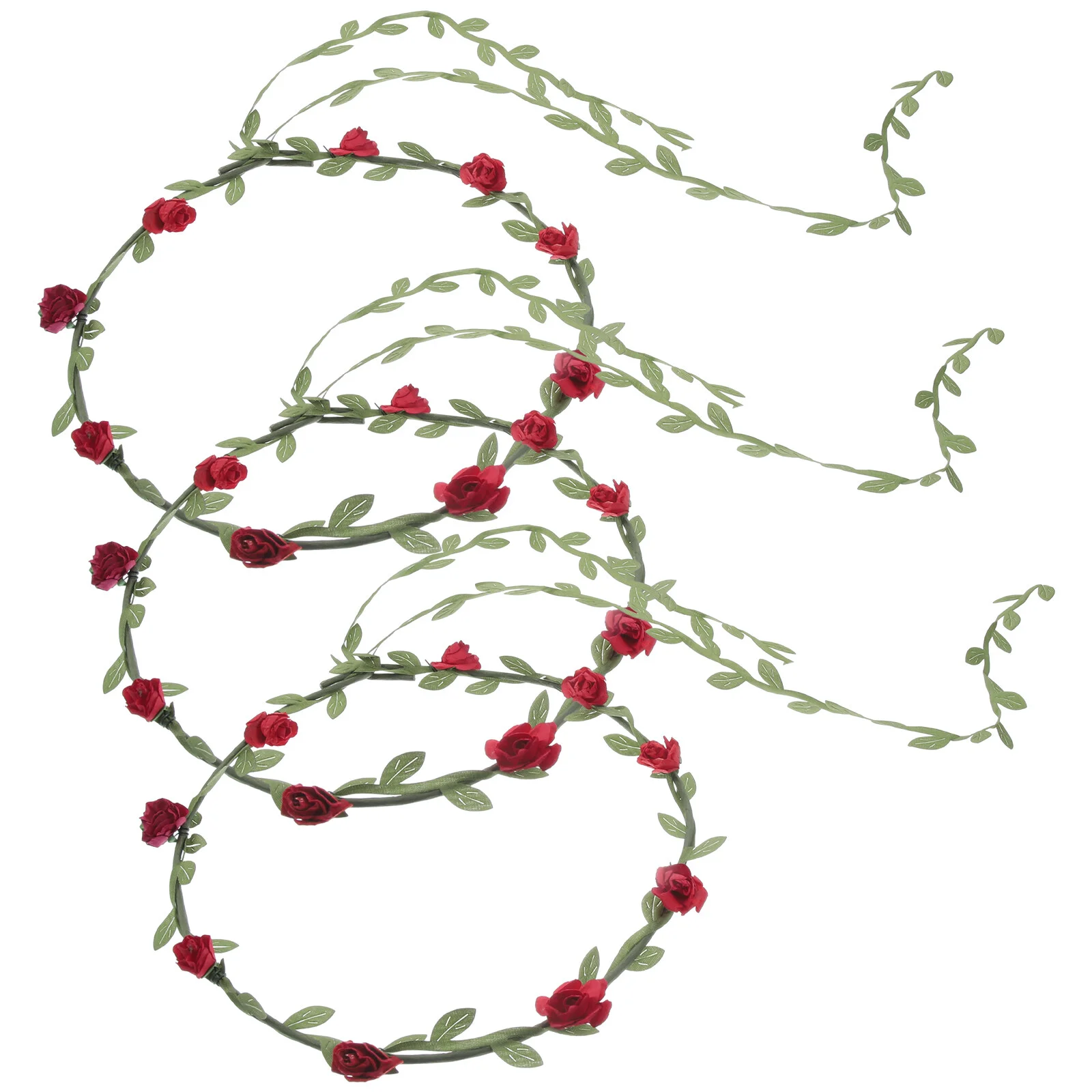 

3 шт., венок для невесты с цветами и листьями, 18x48,5x1,5 см