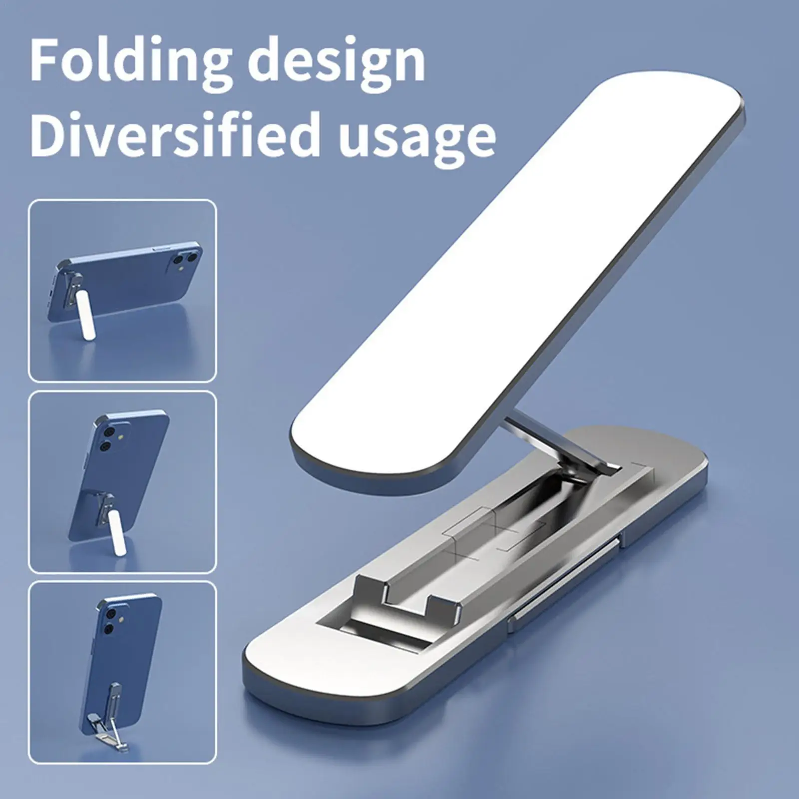 

Magnetic Phone Holder Aluminum Folding Phone Mount Invisible Mini Support 360° Rotating Phone Bracket
