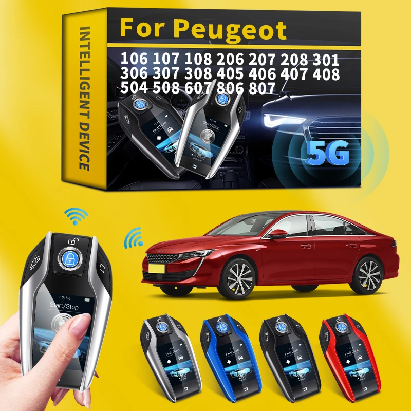 

For Peugeot 106 107 108 206 207 208 301 306 307 308 405 406 407 408 504 508 607 806 807 Modified Remote Smart Car Key LCD Screen