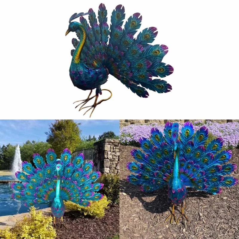 

Металлическая статуя павлина, декоративная скульптура, открытый сад, двор, аксессуар для вечеринки