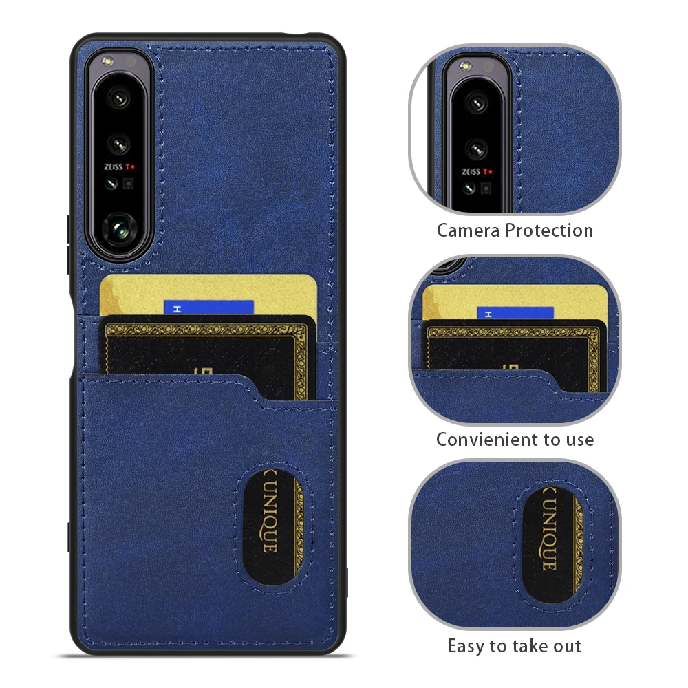 

Card bag type mobile phone case for Sony Xperia 5 10 1 III II IV ACE 3 ACE 2 fashion Hollow out design Mobile phone shell