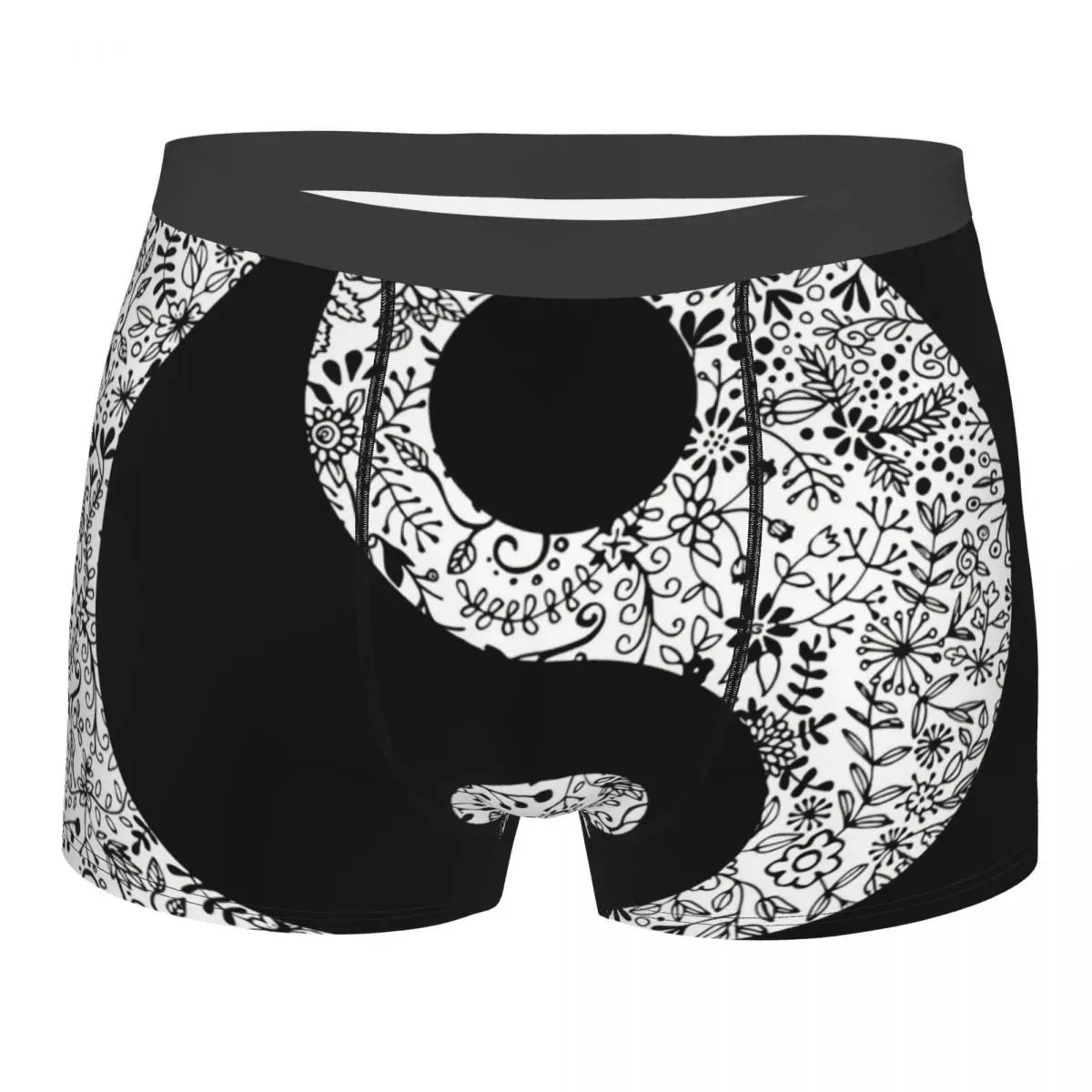 

Floral YinYang Art Underpants Cotton Panties Man Underwear Comfortable Shorts Boxer Briefs