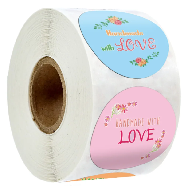 

500pcs/roll Love 1Inch Label Sticker Scrapbook Gift Packaging Seal Birthday Party Wedding Supply Decoration Stationery Sticker