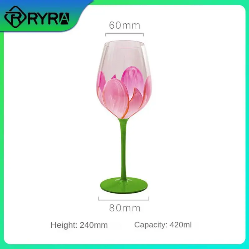 

Creative Hand Drawn Glassware Northern Europe Style Red Wine Glass Wedding Presen Tall Glass Personality Cup Good-looking