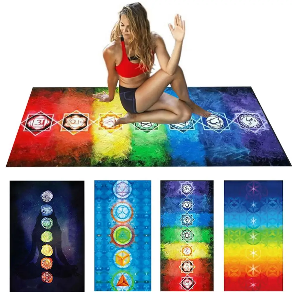 

Tapestry Blanket 7 Chakra Bohemia Summer Beach Towel Yoga Mat Pad