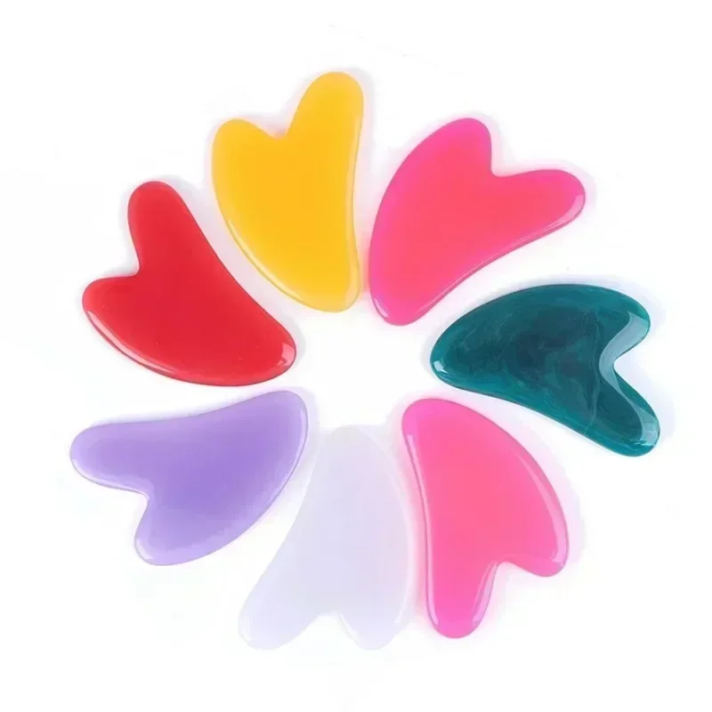 

1pc Heart Shape SPA Massage Beeswax Gua sha Scraping Massage Scraper Face Massager Acupuncture Guasha Board Massager for face