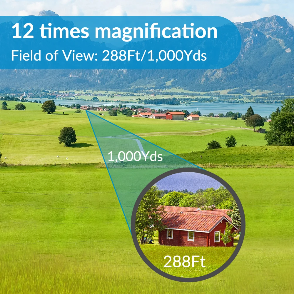 APEXEL 12X50 Telescope ED Monocular BAK4 Prism Phase Correction Coated Powerful Monoculars for Hunting Hiking Traveling Tourism