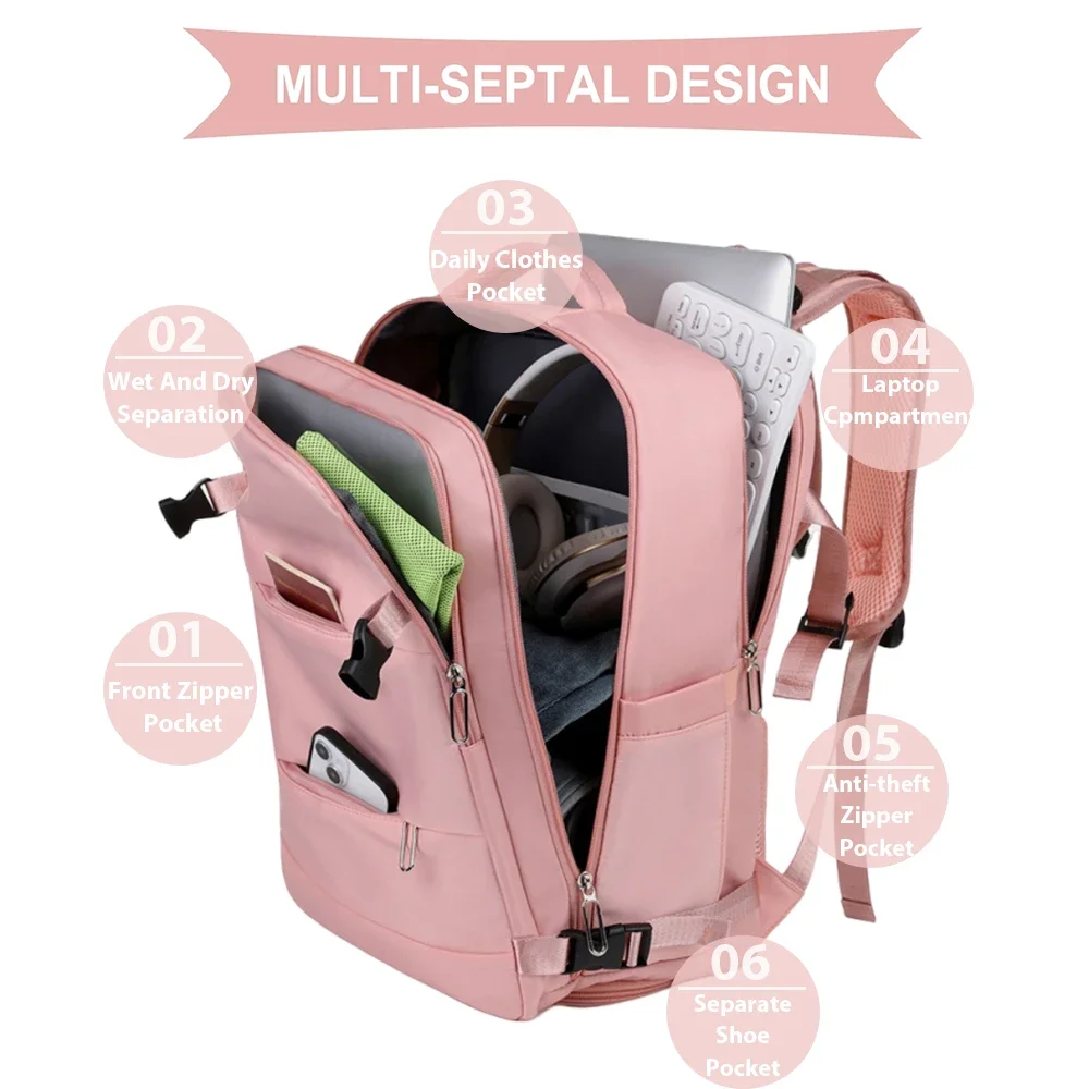 Женский и мужской дорожный рюкзак 40x30x20 см цвета в ассортименте