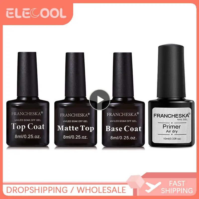 

Top Coat Base Coat Nail Polish Gel Varnishes Manicure Nail Art Soak Off Primer Seal Layer Frosted Seal Layer Set Desiccant TSLM2