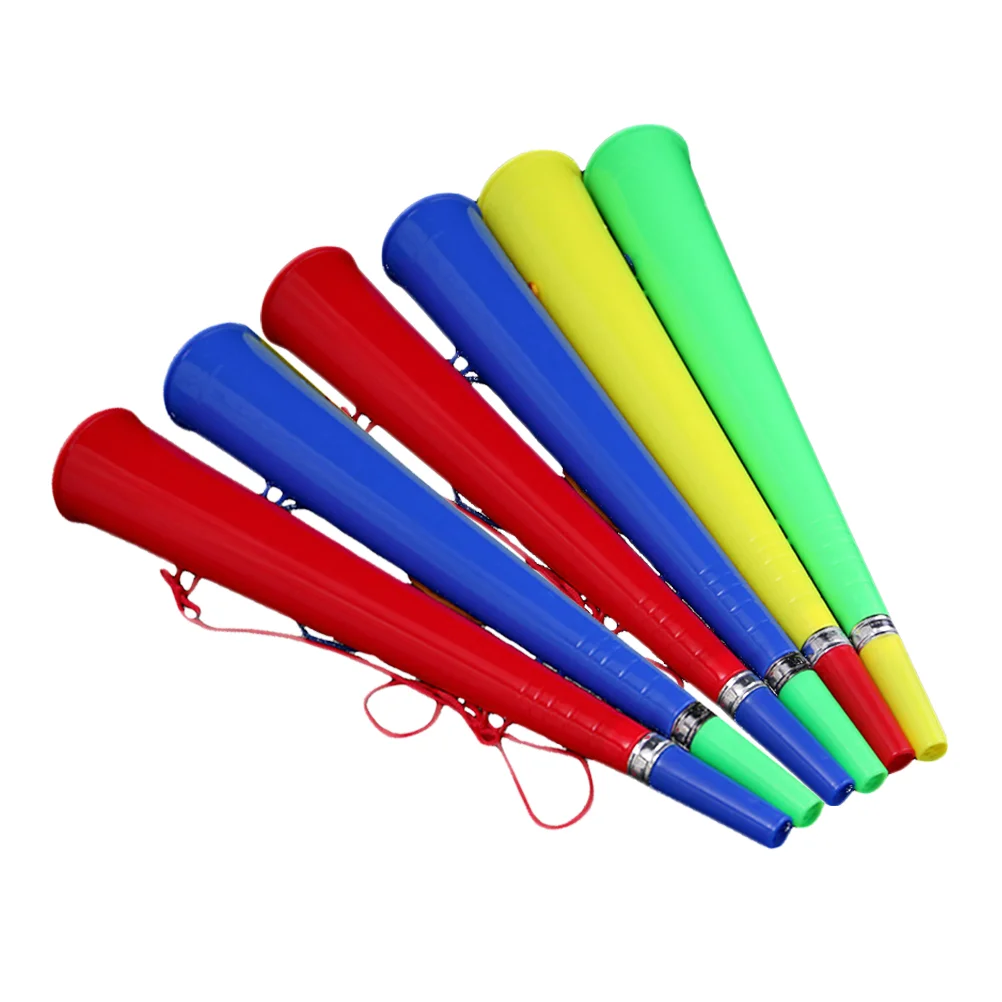 

6PCS Stadium Horns Trumpet Toys Football Horn Trumpets Bugle for Games Carnival ( Mixed Color )