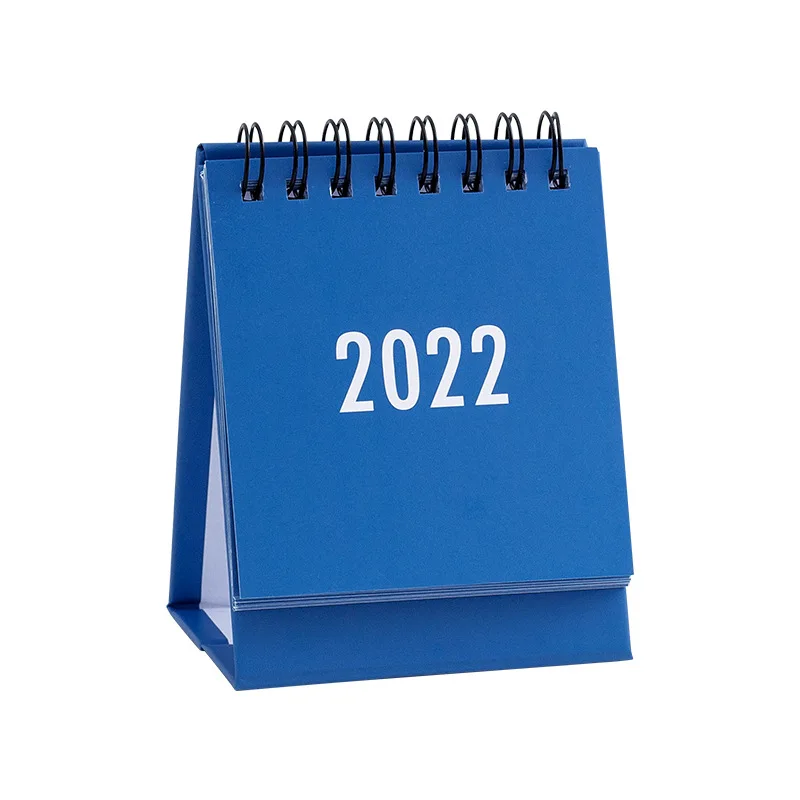 

Mini 2022 Simple Calendar Desktop Office Student Plan Coil Flip Desk Calendar With Round Sticker Memo Pad 1pcs 2021.09-2022.12