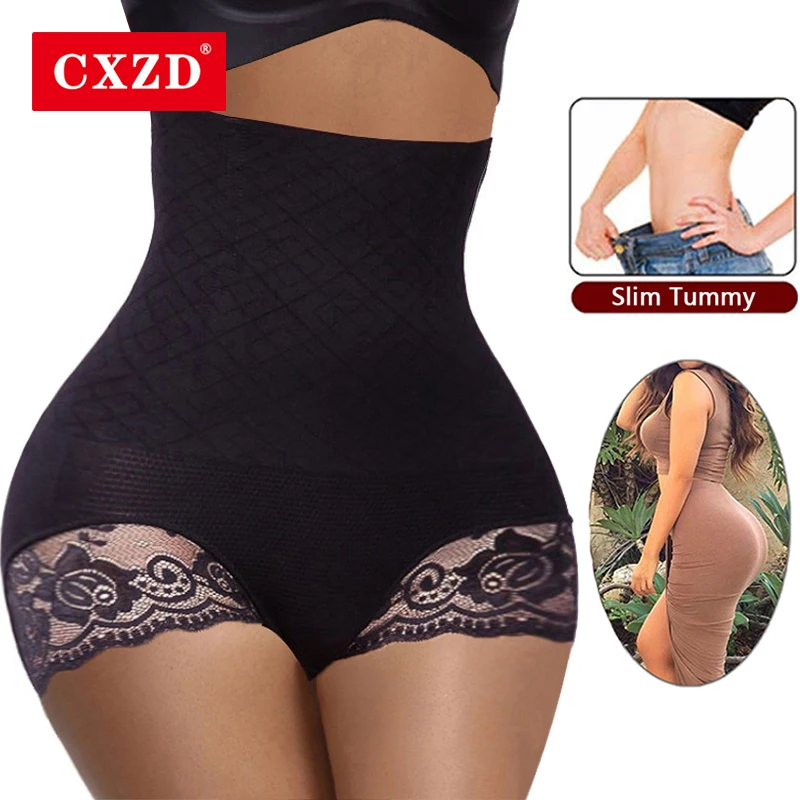 

CXZD женское корректирующее белье для живота, Трусики с высокой талией для подтяжки ягодиц, стрейч, коррекция фигуры, утягивающий пояс, корректор фигуры