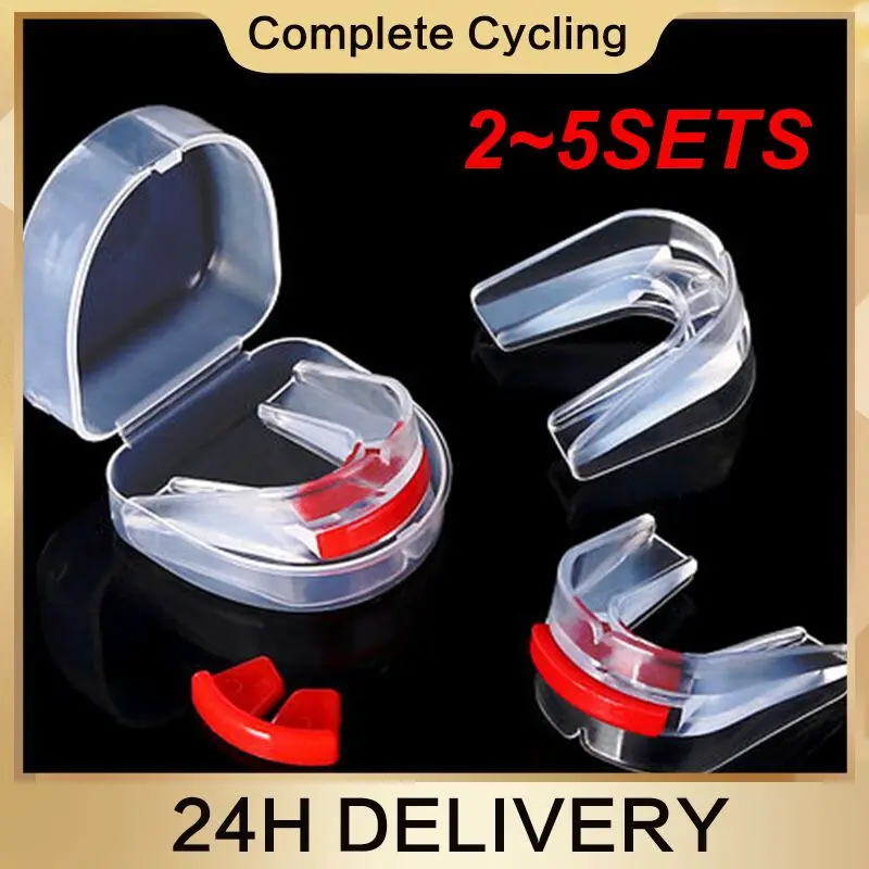 

2~5SETS Teeth Protector Easy To Plastic Red Boxing Sport Two-sided Odorless White Mouth Guard Mouthguard Sport Mouth Guard