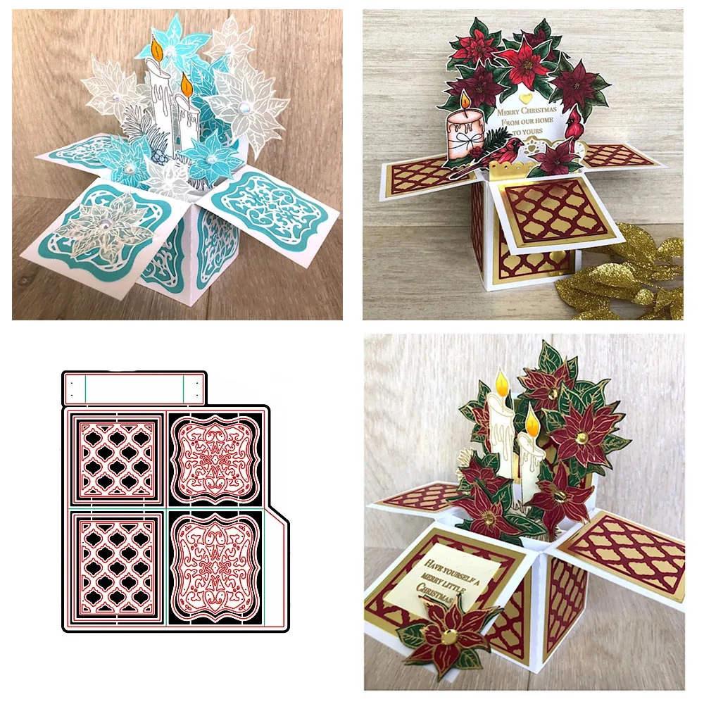 Снежинка в коробке металлические штампы трафареты вырезанные для сделай сам