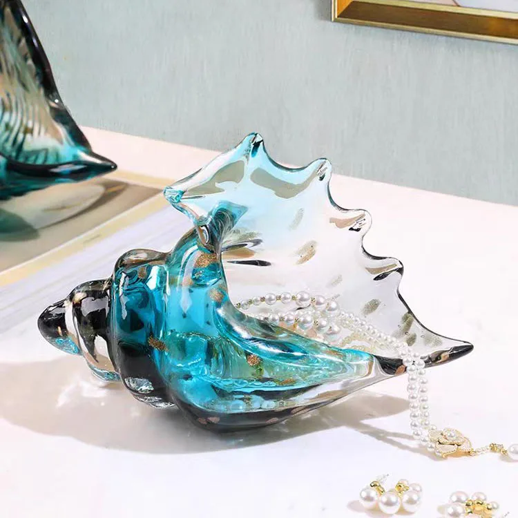 

Стеклянная ракушка, фигурка раковины, хрустальная раковина, скульптура, аквариум, декор стола, ручное выдувное ремесло