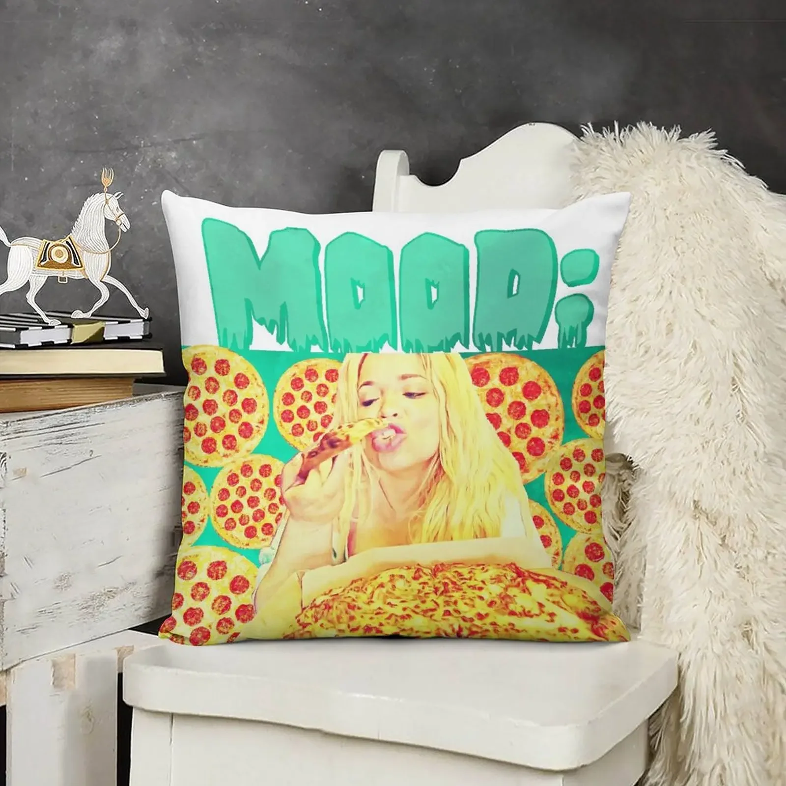 Настроение: Триш ест пиццы декоративная подушка роскошный чехол для подушки